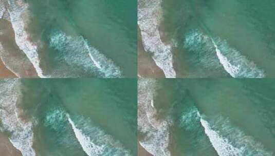 鸟瞰泰国普吉岛海域清澈的绿松石大海和波浪高清在线视频素材下载