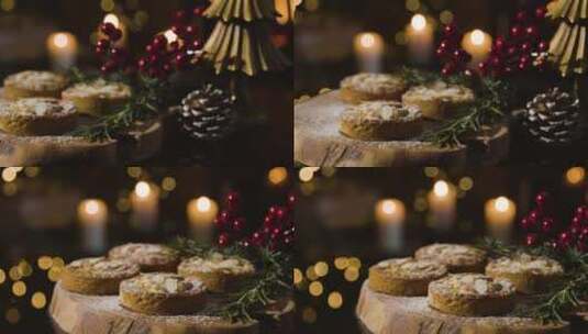 圣诞节 圣诞树 装饰 食物 装饰品高清在线视频素材下载