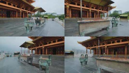 中式寺庙香炉高清在线视频素材下载
