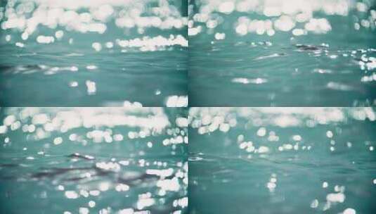 水面湖面波光粼粼波浪水面湖水光特写高清在线视频素材下载