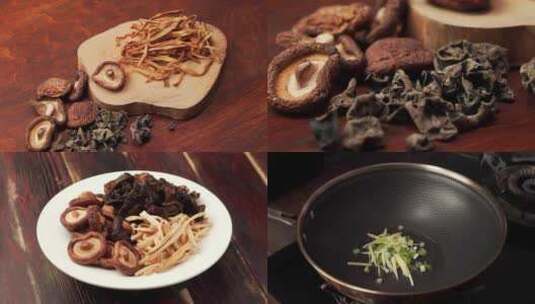 中华传统特色美食家常打卤面烹饪过程高清在线视频素材下载