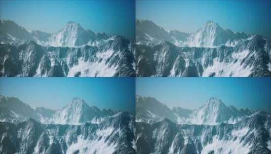 山峰雪山航拍高清在线视频素材下载