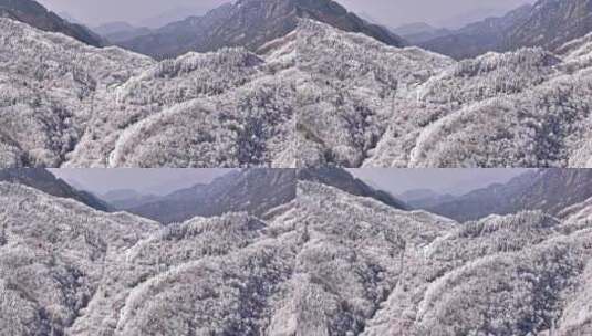 秦岭山脉冬季雪景高清在线视频素材下载