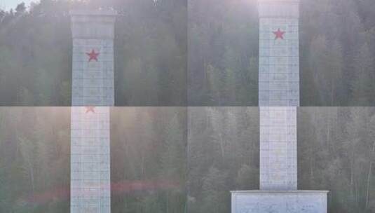 信丰油山革命烈士纪念碑高清在线视频素材下载