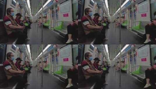 地铁出站进站乘客视角空镜头高清在线视频素材下载