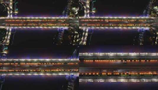 桂林解放桥夜景高清在线视频素材下载