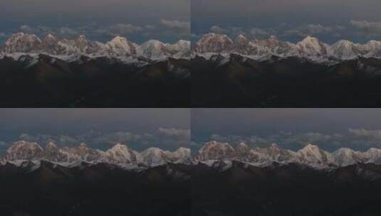 四川甘孜州木雅神山贡嘎神山雪山高空航拍高清在线视频素材下载