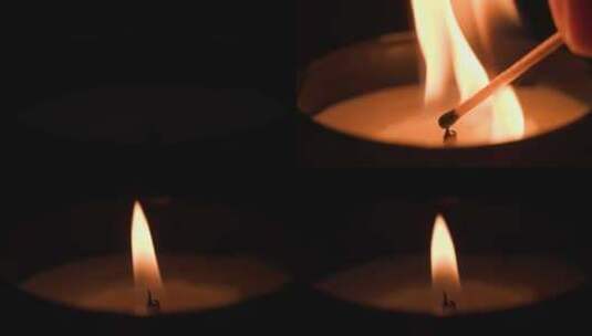 火柴点蜡烛照明照亮光明希望之光高清在线视频素材下载