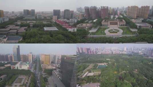 航拍河北邯郸城市地标邯郸建设高清在线视频素材下载