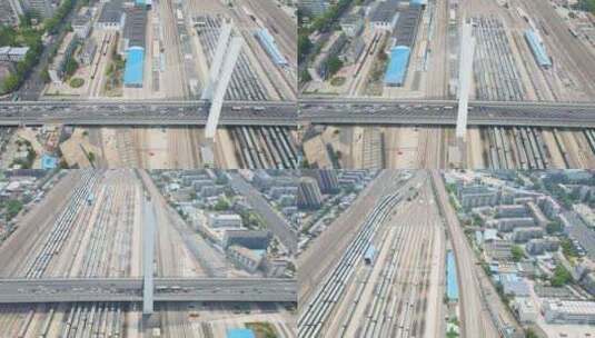 徐州和平大桥 和平路 徐州市中心高清在线视频素材下载