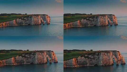 Etretat，诺曼底，海岸，海高清在线视频素材下载