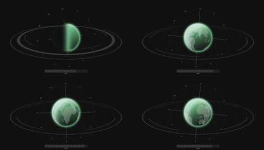 旋转地球仪技术动画视频高清在线视频素材下载