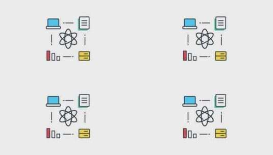 数据科学系统图标动画高清在线视频素材下载