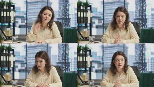 成功鼓舞人心的女性领导者分享她的商业目标高清在线视频素材下载