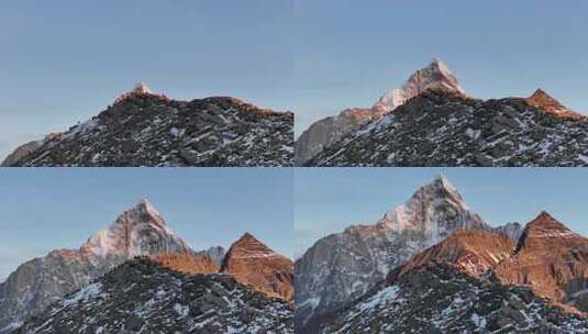 登顶大峰航拍幺妹峰旱地拔葱高清在线视频素材下载