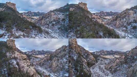 崂山雪景高清在线视频素材下载