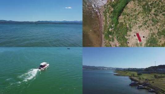 海湖海岛水鸟船只水上 4K高清合集高清在线视频素材下载