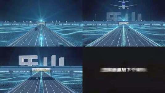 【乐山】科技光线城市交通数字化高清AE视频素材下载