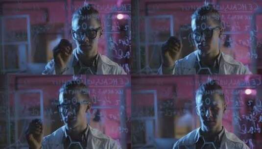 化学方程式科学研究高清在线视频素材下载