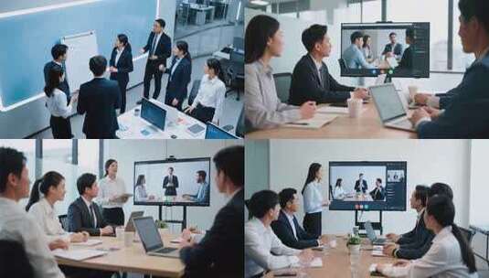 办公室团队会议场景高清在线视频素材下载