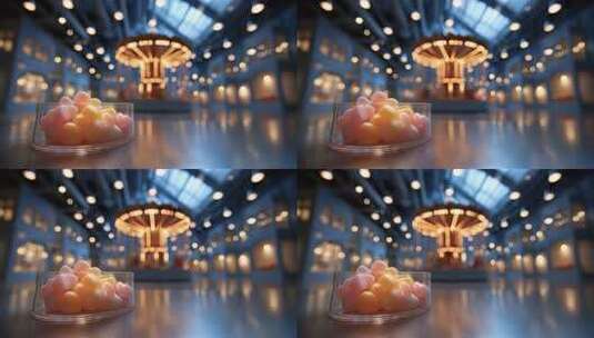 旋转木马与糖果的梦幻童年高清在线视频素材下载