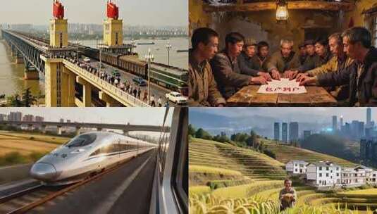 中国现代化发展进程高清在线视频素材下载