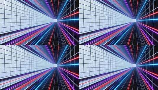 科技线条穿梭网格4K高清在线视频素材下载