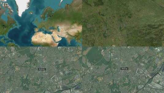 Bottrop City地图Zoom德国高清在线视频素材下载