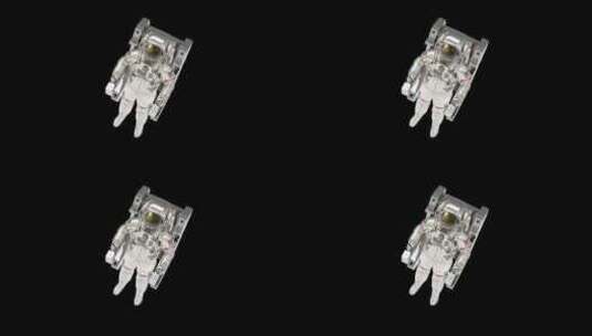 宇航员漂浮在外太空高清在线视频素材下载
