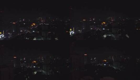 城市车流夜景降落高清在线视频素材下载