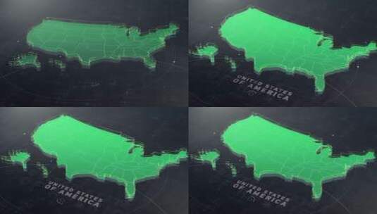 数字美国地图高清在线视频素材下载