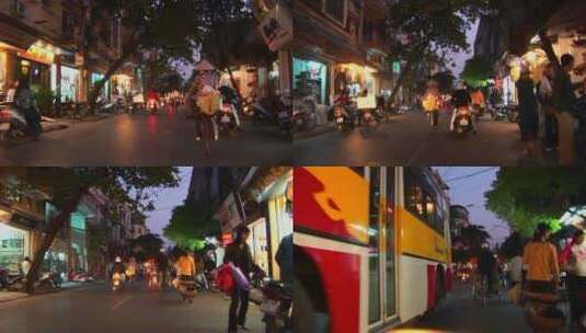 越南街道上的行人高清在线视频素材下载