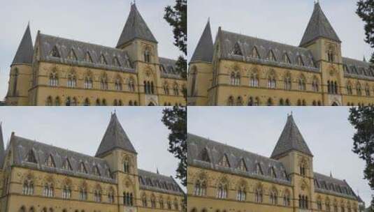 历史博物馆建筑顶端特写镜头高清在线视频素材下载