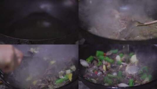 家庭聚会聚餐厨房做菜团圆饭 4k升格实拍高清在线视频素材下载