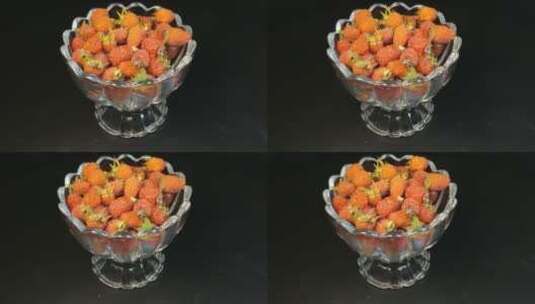 农村美食刺泡树莓山莓高清在线视频素材下载