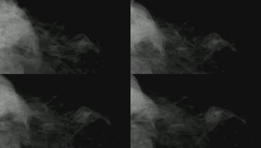 烟的形状在黑暗中移动高清在线视频素材下载