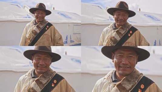 西藏双湖县无人区牧民高清在线视频素材下载