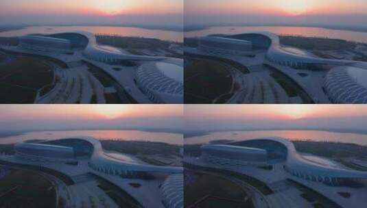 滁州市奥体中心高清在线视频素材下载