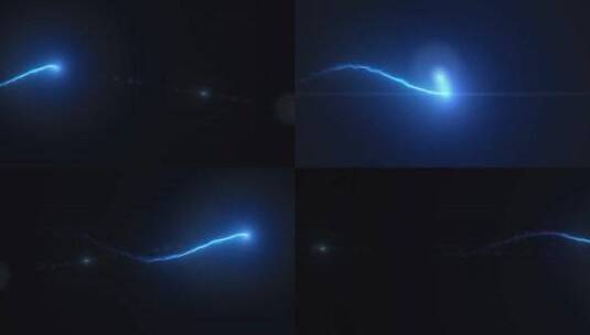 蓝色线条灯光粒子精灵描边动画飞舞叠加03高清在线视频素材下载