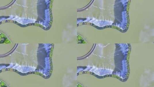 昆明瀑布公园航拍4高清在线视频素材下载