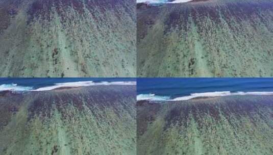 4K鸟瞰大海海面海浪海际线高清在线视频素材下载