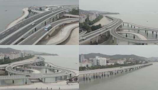 厦门演武大桥4K航拍素材高清在线视频素材下载