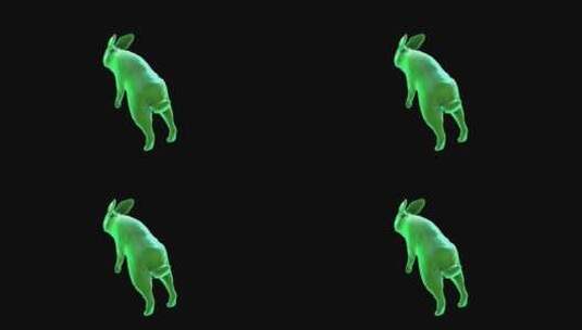 4K-玉兔奔跑-后视图45度高清在线视频素材下载