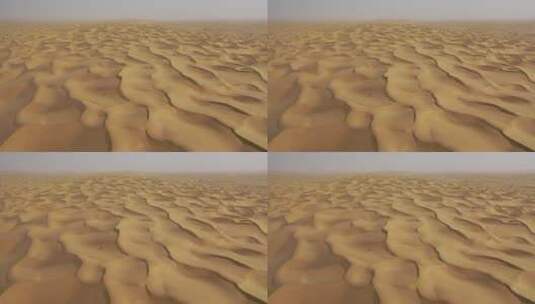 新疆塔里木盆地浩瀚的沙漠高清在线视频素材下载