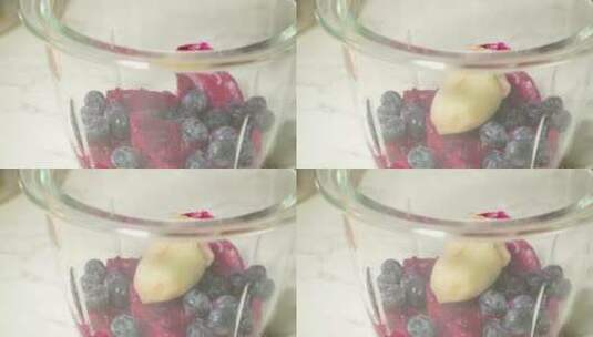 水果奶昔水果泥搅拌机高清在线视频素材下载