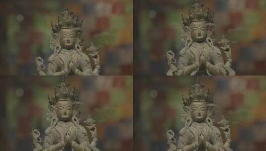 松赞林寺佛像展示高清在线视频素材下载