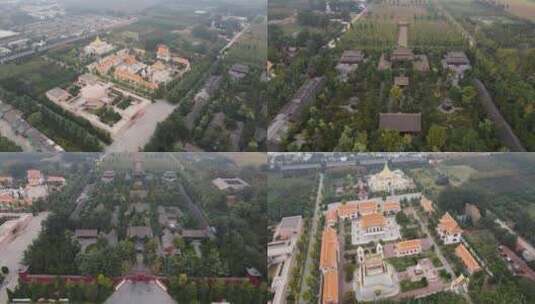河南省洛阳市白马寺航拍视频素材高清在线视频素材下载