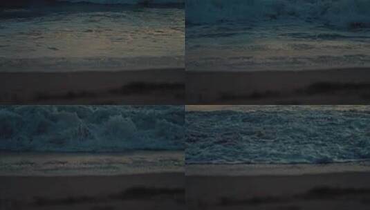 海浪冲上海滩高清在线视频素材下载