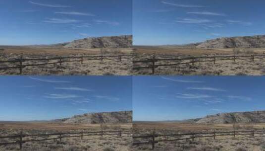 蓝天下的牧场景观高清在线视频素材下载