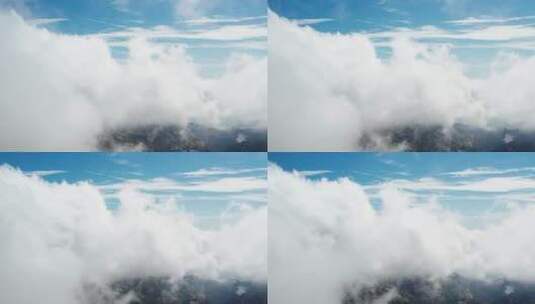 航拍青岛崂山巨峰自然风光高清在线视频素材下载